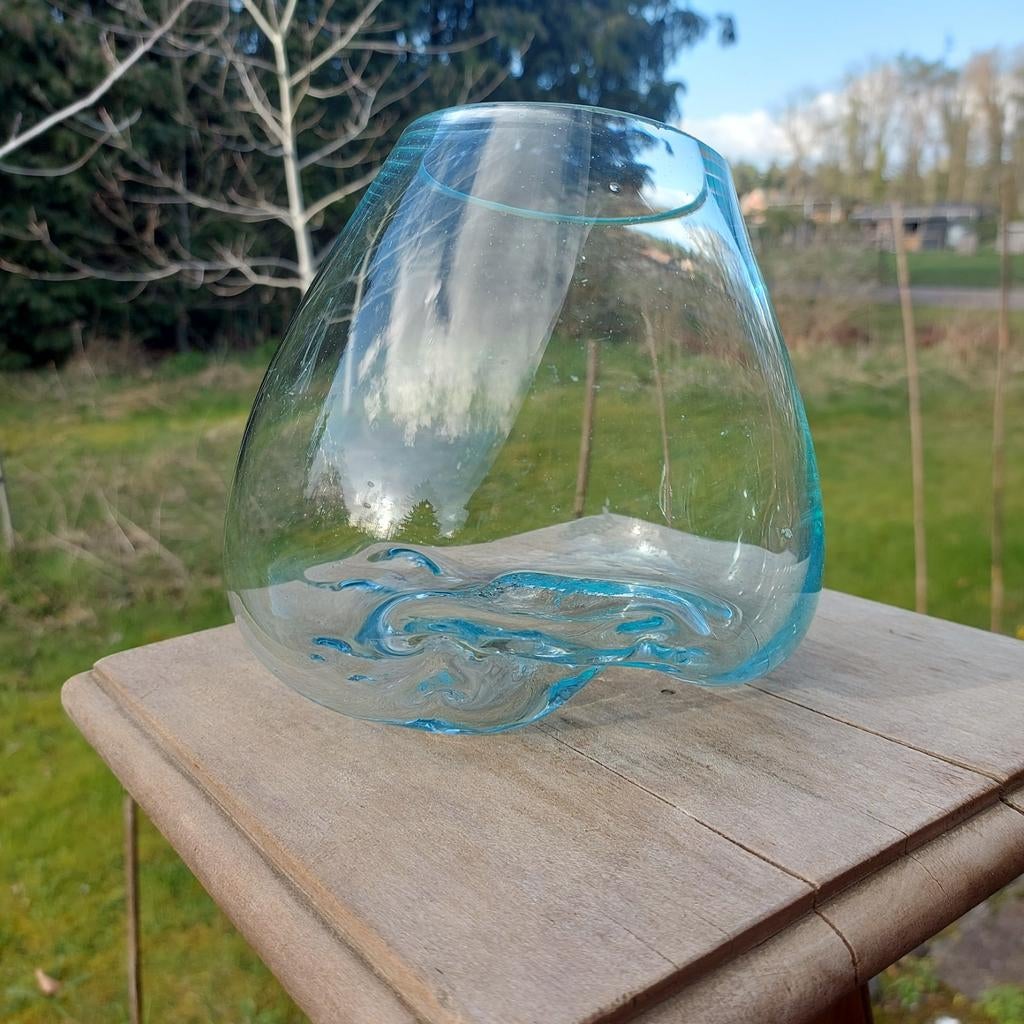 Vaasje /aquarium  loock/aqua groene schijn, Ophalen of Verzenden