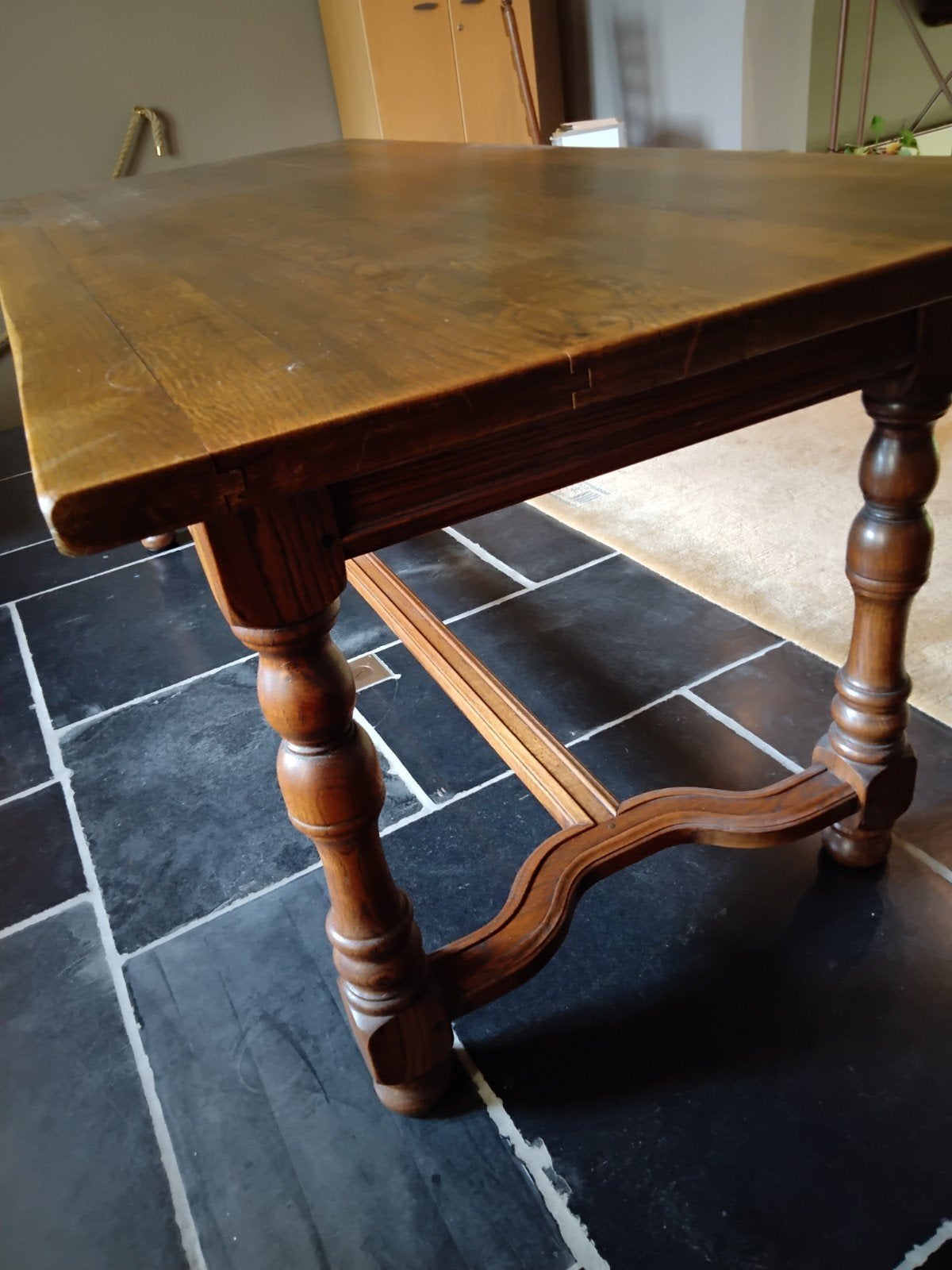 Tafel eikenhout met 6 stoelen, Ophalen
