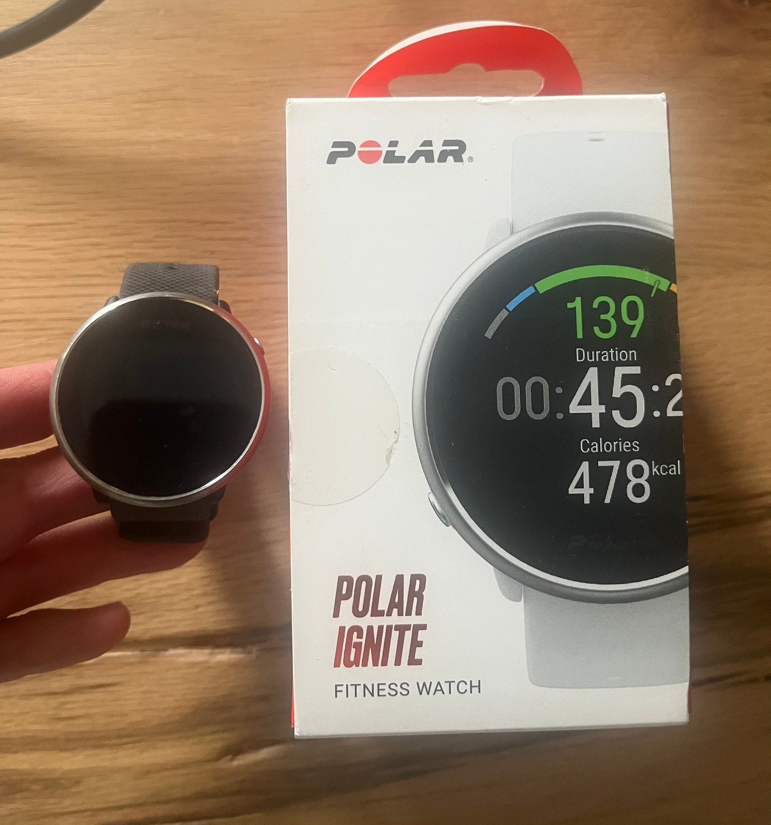 sporthorloge Polar Ignite, Gebruikt, Zwart, Ophalen of Verzenden, Waterdicht
