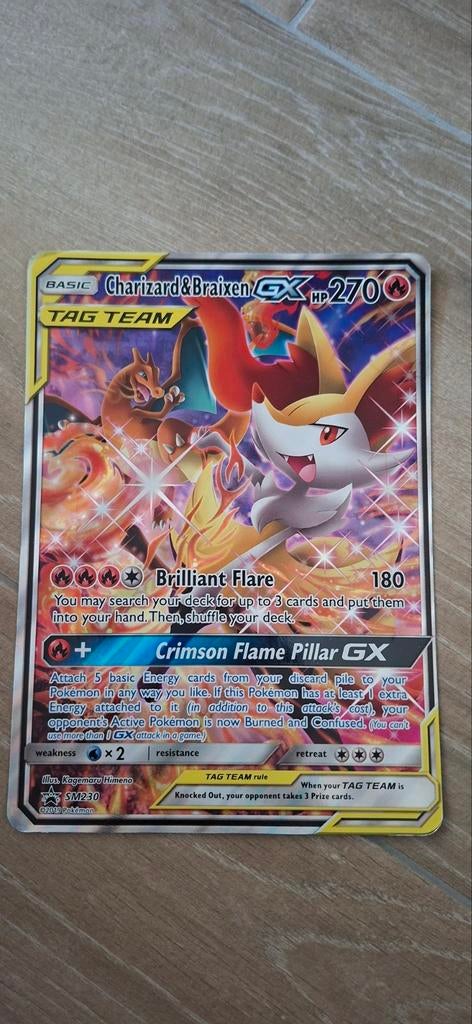 Charizard&Braixen GX jumbo pokémonkaart, Enlèvement ou Envoi