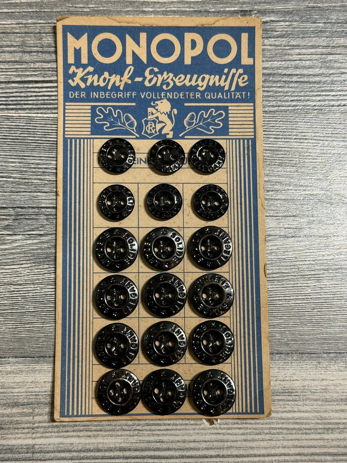 Ensemble complet de boutons Monopol allemands WW2, Enlèvement ou Envoi, Armée de terre, Autres types