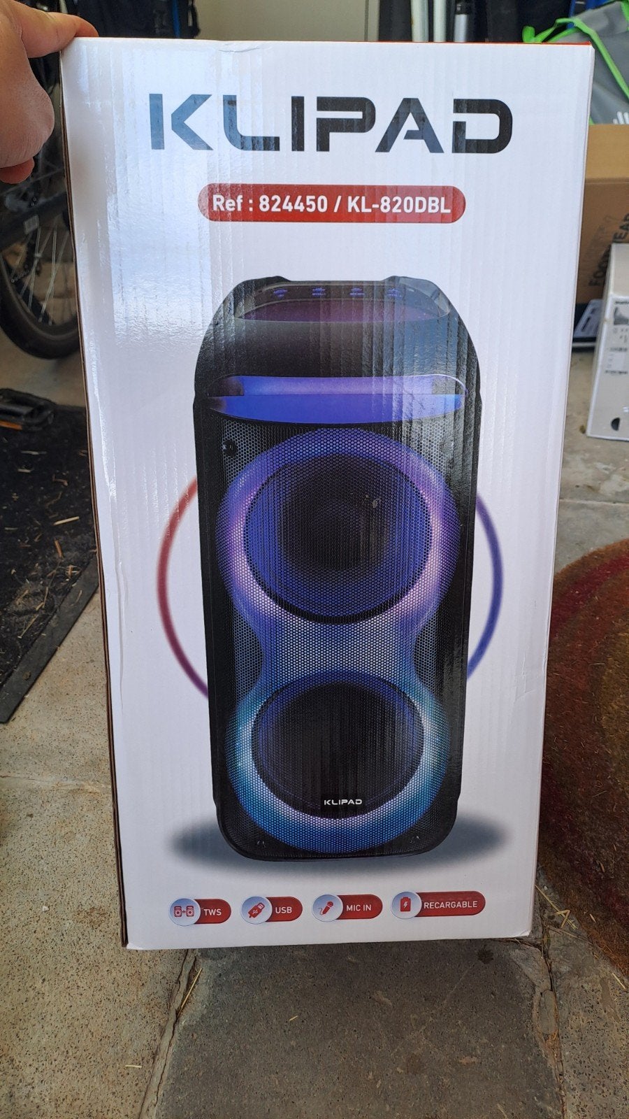 Klipad KL-820DBL boombox luidspreker NIEUW, Ophalen, Nieuw, Luidspreker(s)