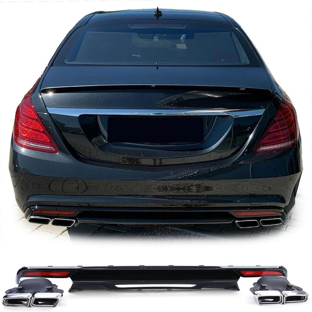 AMG Look Uitlaat Diffuser Voor MB S Klasse W222 2013 t/m 201, Envoi