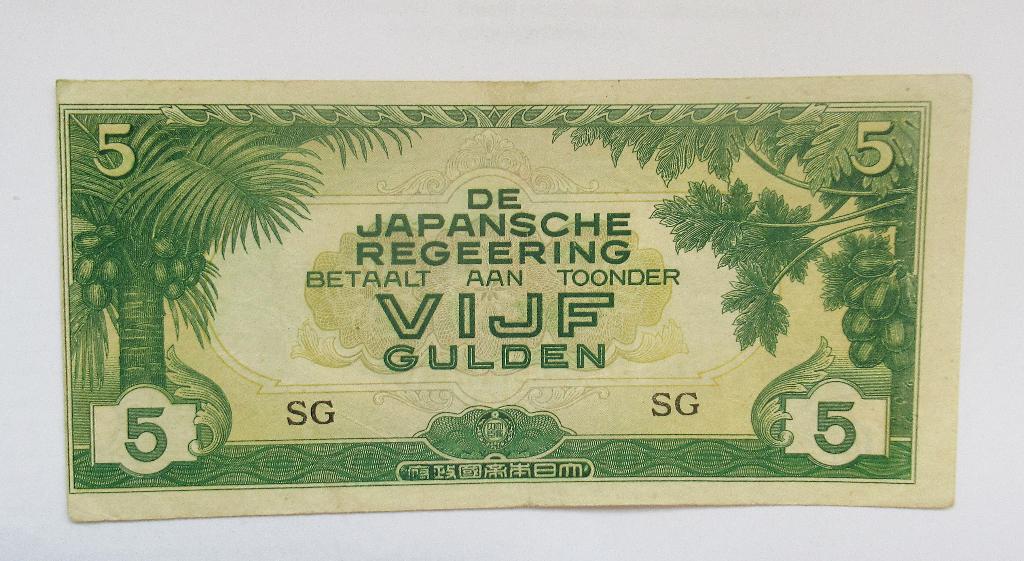 Nederlands Indië 5 Gulden 1942, Verzenden