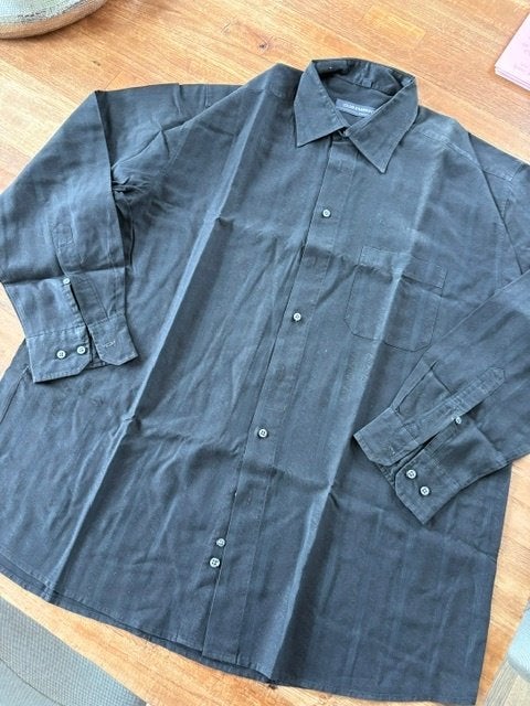Chemise vintage taille 43/44, Enlèvement ou Envoi, Comme neuf, Noir, Tour de cou 43/44 (XL)