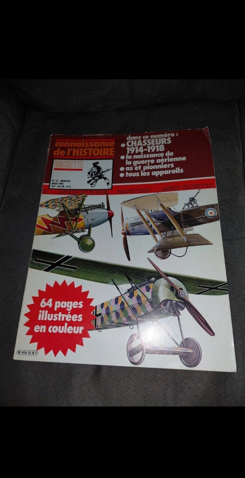 Magazine Connaissance de l'Histoire, chasseurs, Collections, Enlèvement