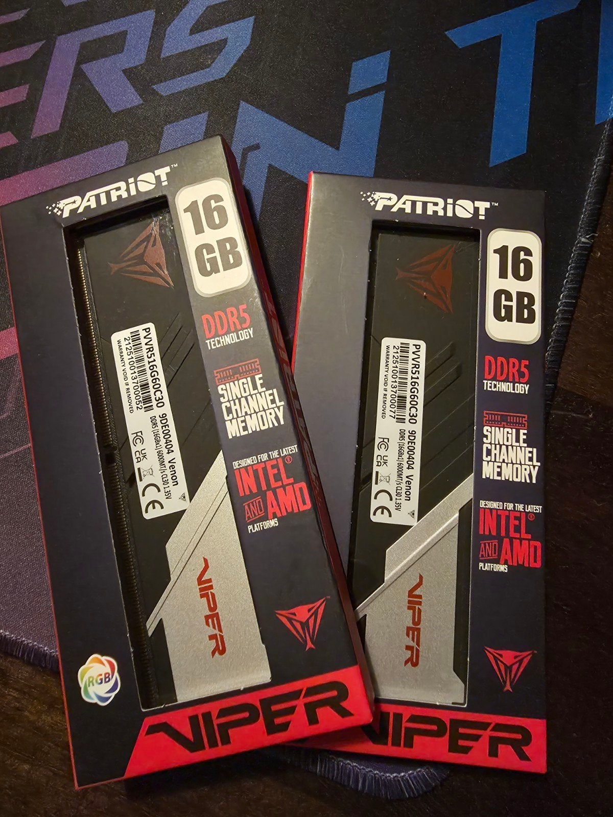 PATRIOT VIPER RAM DDR5 32GB 6000MHZ 30CL, Ophalen of Verzenden, DDR5
