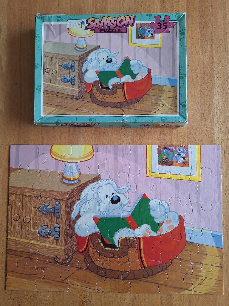 ✪ Vintage Puzzel Samson 35st, Ophalen of Verzenden, 10 tot 50 stukjes, Gebruikt
