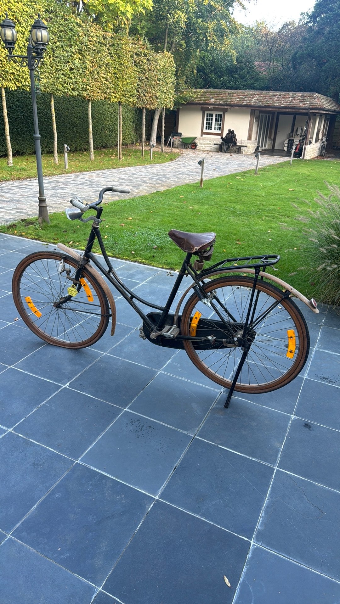 Fiets antiek met houten velgen, Fietsen en Brommers, Ophalen, Gebruikt