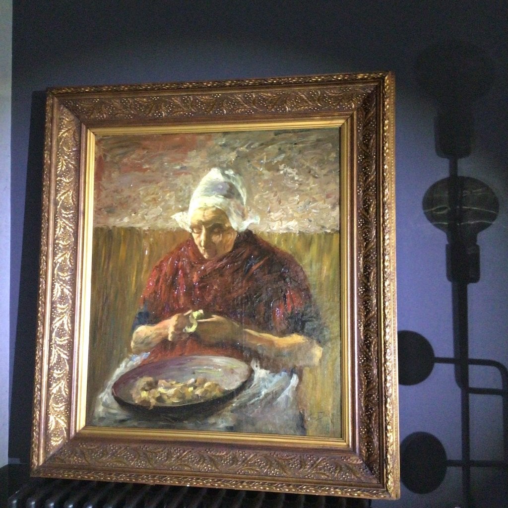 Mooi oud schilderij, Antiek en Kunst, Kunst | Schilderijen | Klassiek, Ophalen, Gesigneerd