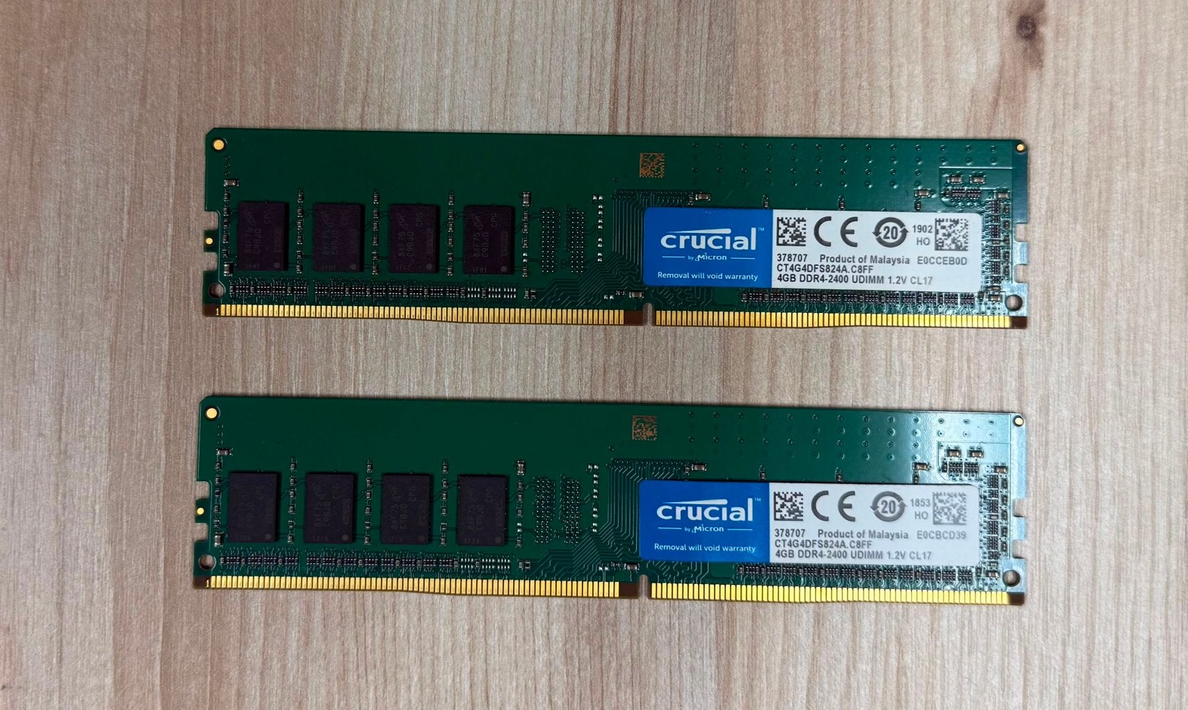 Crucial 8GB (2x4GB) DDR4 2400MHz RAM – CL17, Computers en Software, RAM geheugen, Ophalen, Zo goed als nieuw, DDR4, Desktop