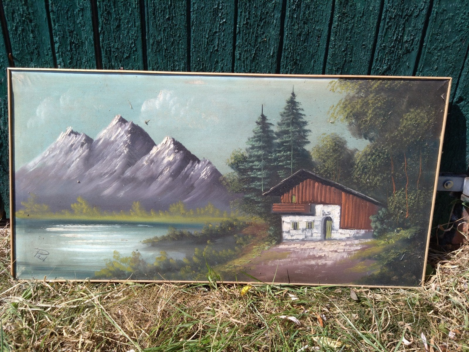 Schilderij berglandschap, Antiek en Kunst, Ophalen