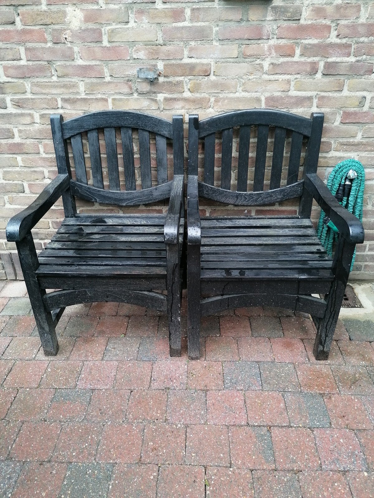 Houten tuinstoelen, Tuin en Terras, Tuinbanken, Ophalen
