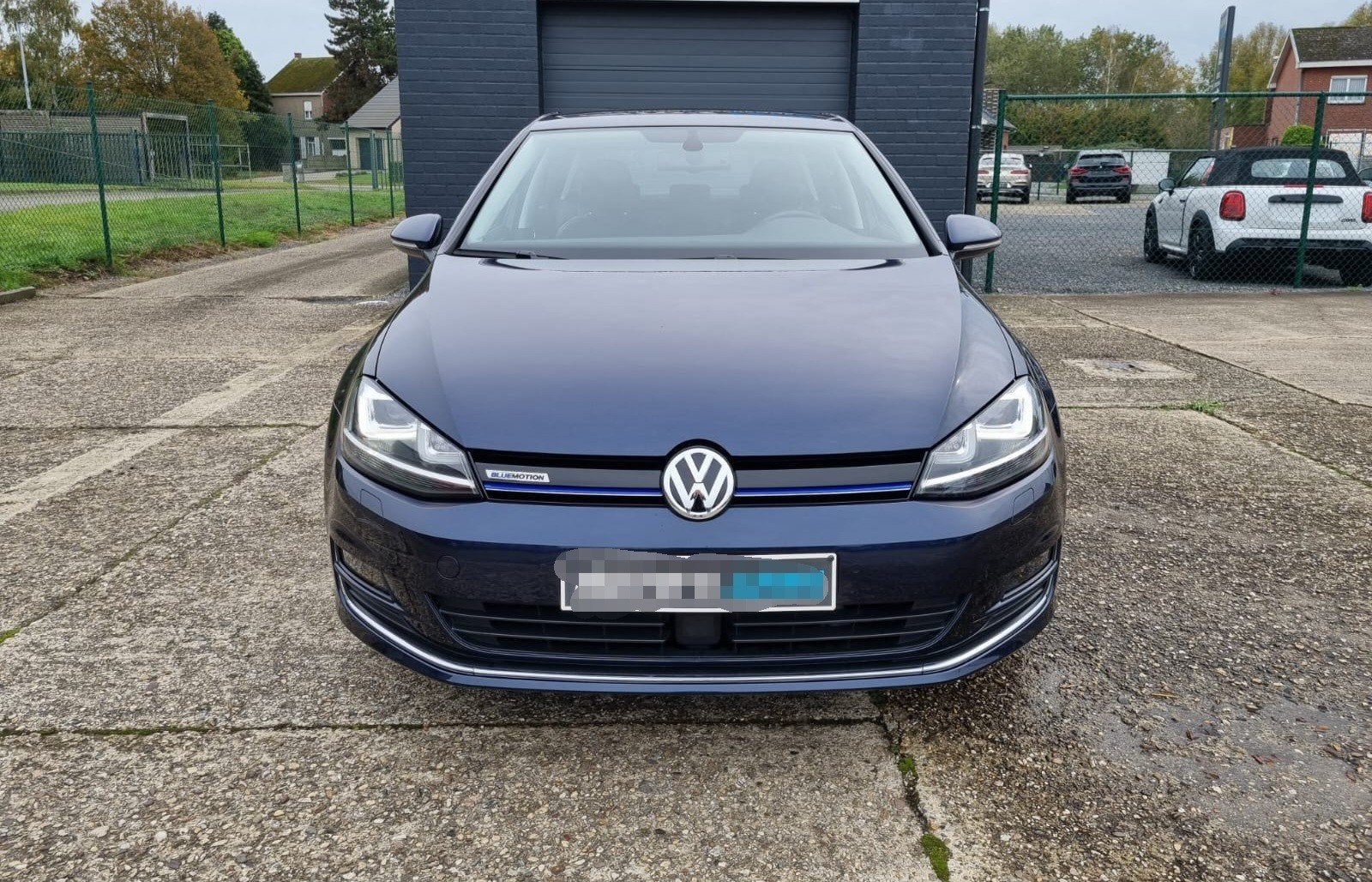 Volkswagen Golf 1.4 TGI BlueMotion DSG Cmofortline 2016, Auto's, 4 cilinders, Blauw, Leder, 81 kW