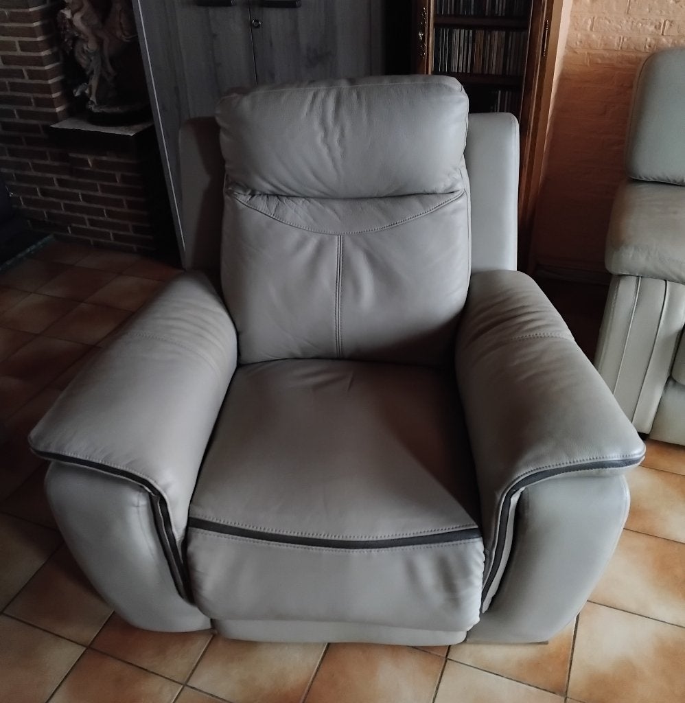 RELAX ZETEL / ECHT LEDER, Huis en Inrichting, Ophalen, Gebruikt, Leer