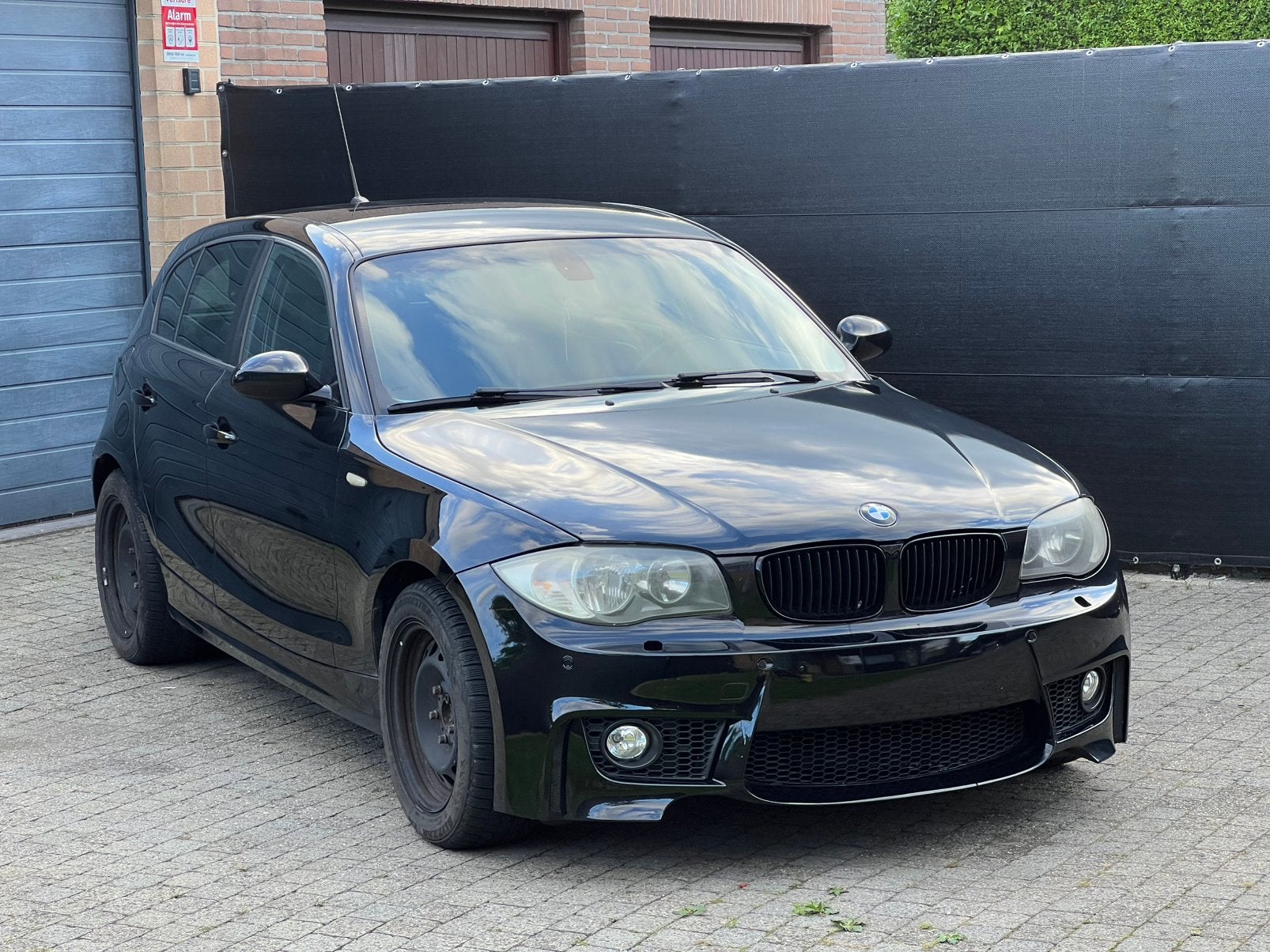 BMW 116i Airco Half-Leder Start&Stop, Zwart, 4 cilinders, Leder en Stof, Zwart