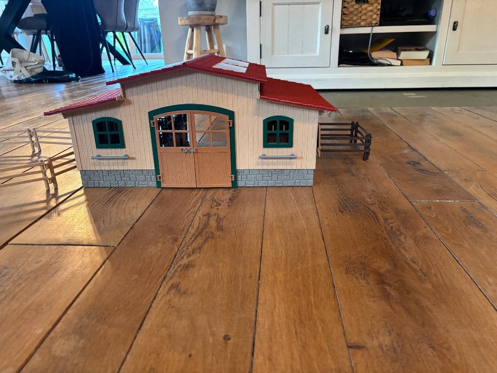 Schleich paarden, stallen, huis,…, Verzamelen, Ophalen, Gebruikt