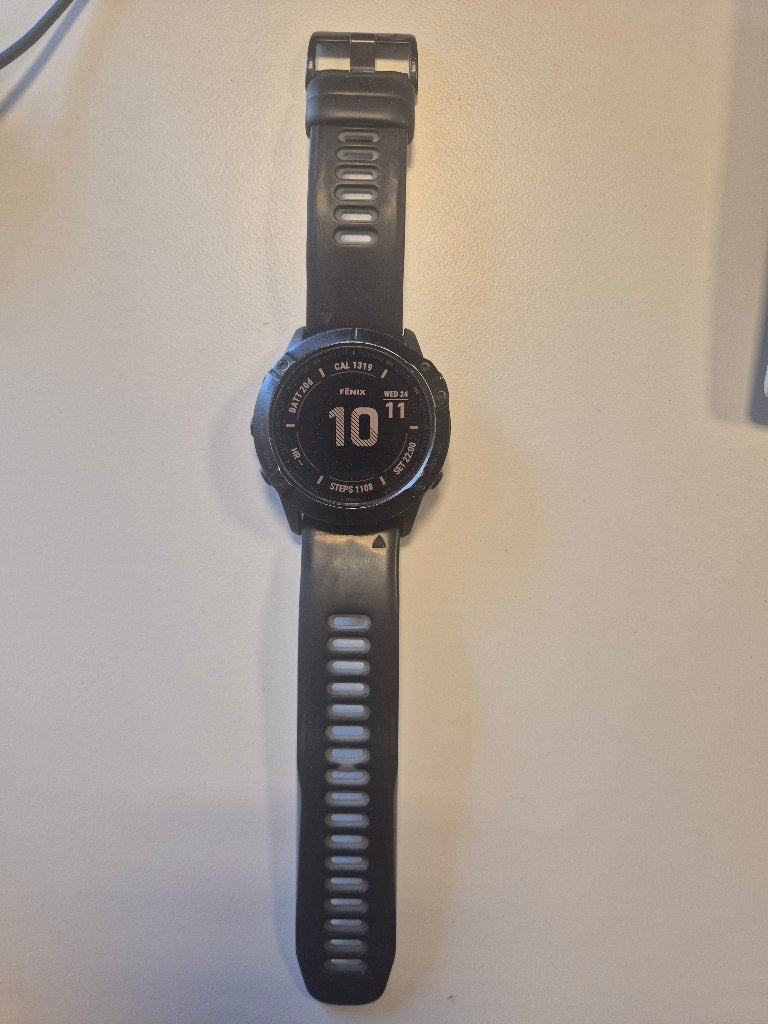 Garmin Fenix 6x Pro, Gebruikt, Zwart, Garmin, Ophalen of Verzenden
