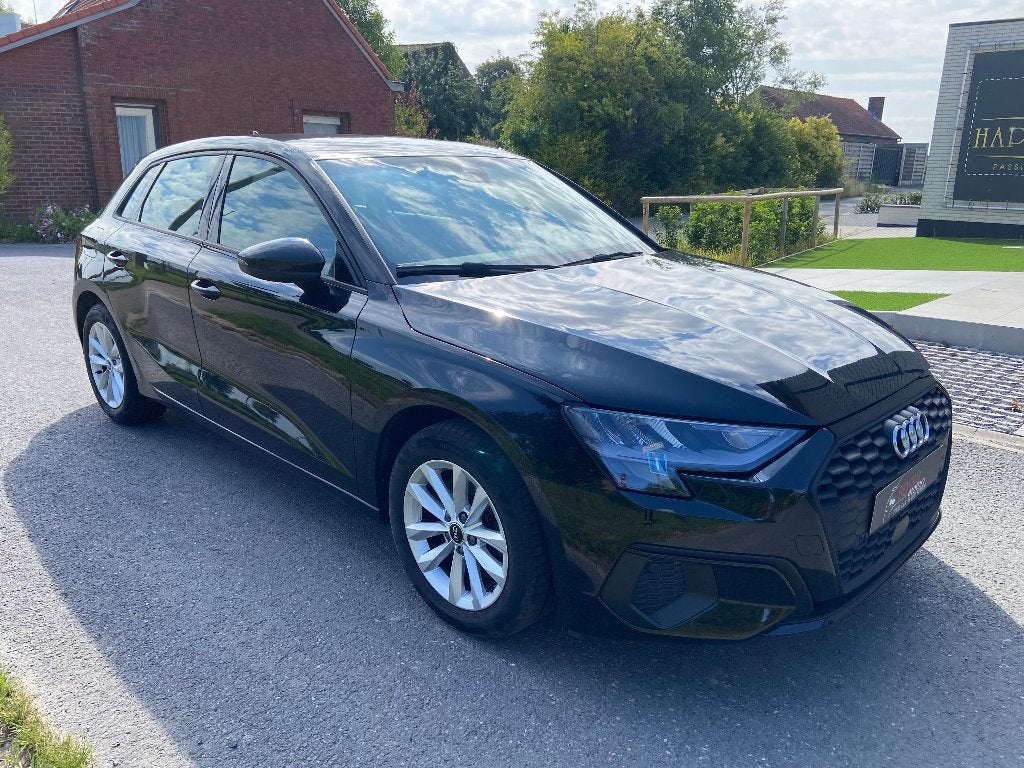 Audi A3 30TFSI SPORTBACK/LED/NAVI/VIRTUAL COCKPIT/PDC V+A, Auto's, Stof, Zwart, Handgeschakeld, 81 kW