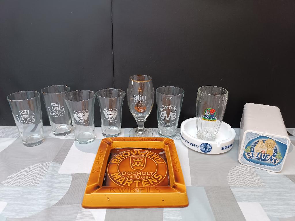 Sezoens - Brouwerij Martens - Kwik Pils - Bier Asbak Limburg, Ophalen of Verzenden, Gebruikt, Glas of Glazen, Overige merken