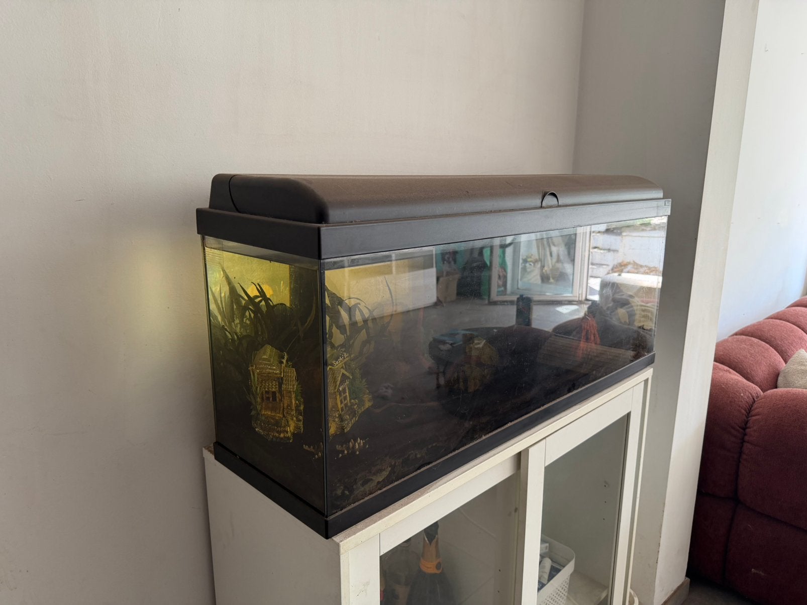Aqualantis aquarium compleet, Decoratie, Gebruikt, Aquatlantis, Ophalen