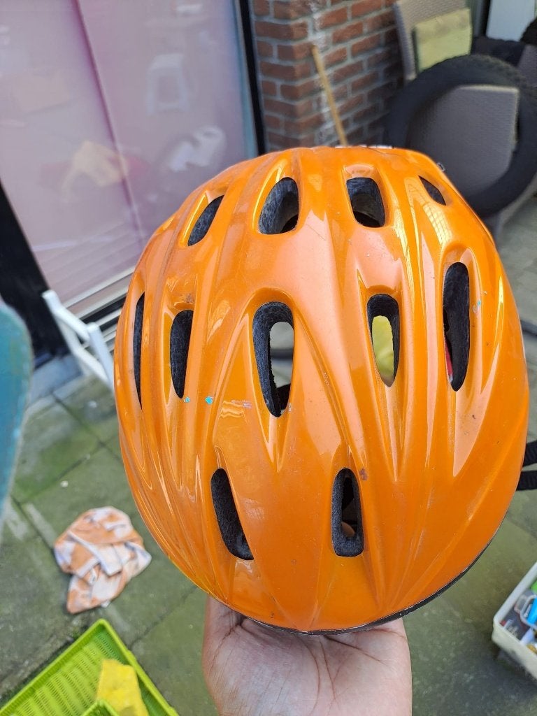Oranje Kinder Fietshelm - Maat S (52-56 cm), Vélos & Vélomoteurs, Accessoires vélo | Casques de vélo, Garçon, P11A, Enlèvement