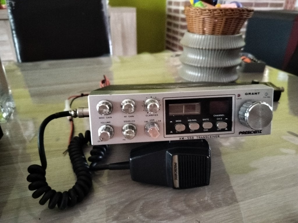 grant 1 met beugel en hand mike en voedings snoer, Telecommunicatie, Zenders en Ontvangers, Ophalen of Verzenden, Gebruikt, Zender en Ontvanger