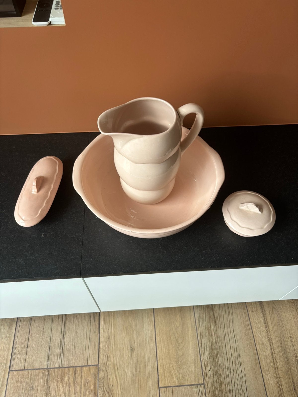 Vintage Boch Frères La Louvière lampetstel – Made in Belgium, Antiek en Kunst, Ophalen of Verzenden