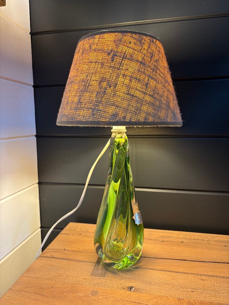 Lampe de table en Val Saint Lambert, Enlèvement ou Envoi