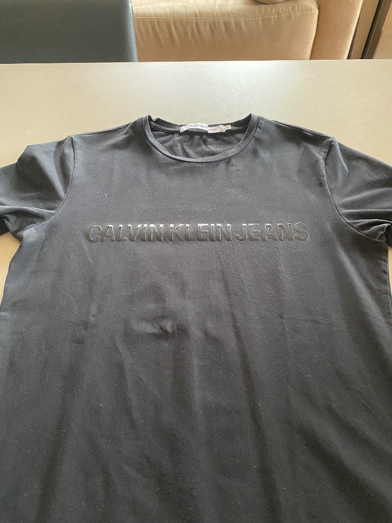 T shirt, Kleding | Heren, T-shirts, Calvin Klein, Maat 48/50 (M), Zwart, Ophalen of Verzenden