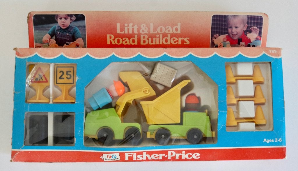 vintage Fisher-Price "Lift & Load Road Builders" set', Kinderen en Baby's, Speelgoed | Fisher-Price, Ophalen of Verzenden