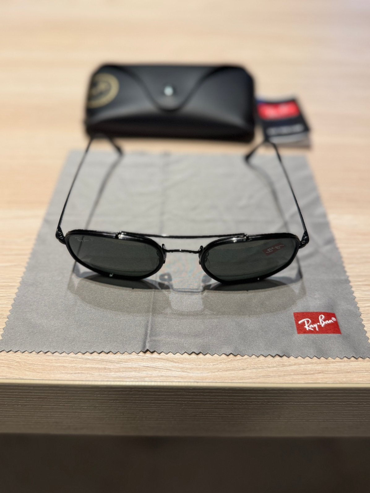 Ray - Ban gepolariseerd pilootbril, Ophalen, Zonnebril, Zwart, Zo goed als nieuw