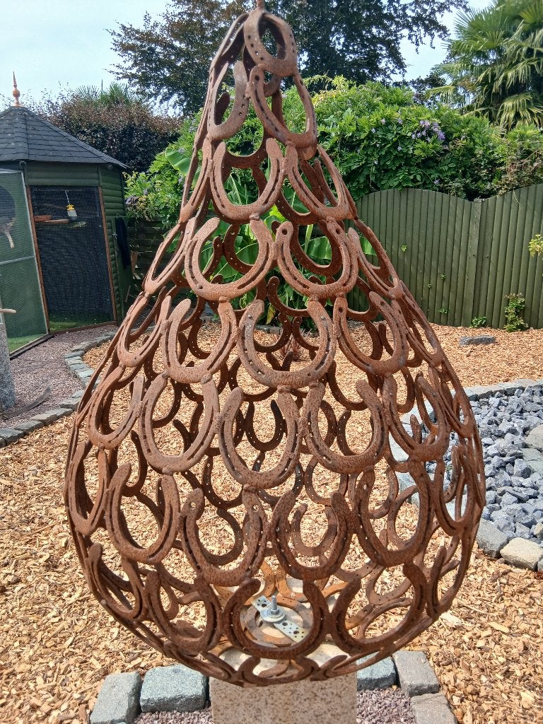 tuinbeeld & kunstwerk & appel + peer & geen koerierdiensten, Tuin en Terras, Ophalen, Nieuw, Metaal, Abstract beeld