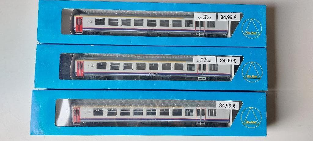 SNCB/NMBS OS.KAR VOITURES M4 1CL/FOURGON AU CHOIX*HO*DC, Autres marques, Analogique, Set de Trains, Envoi