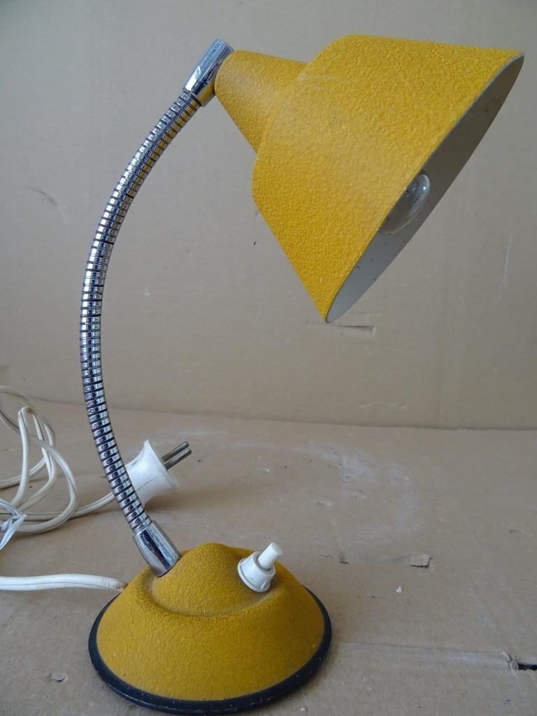 Curiosa vintage metalen lampje nachtlampje leeslampje 22cm, Antiek en Kunst, Curiosa en Brocante, Ophalen of Verzenden