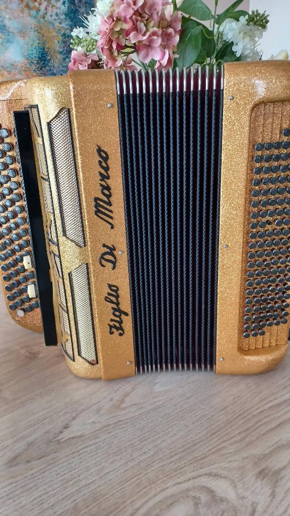 Accordéon  FIGLIO DI MARCO do 1ère rangée, Musique & Instruments, Autres marques, Utilisé, 120 basses, Accordéon à boutons