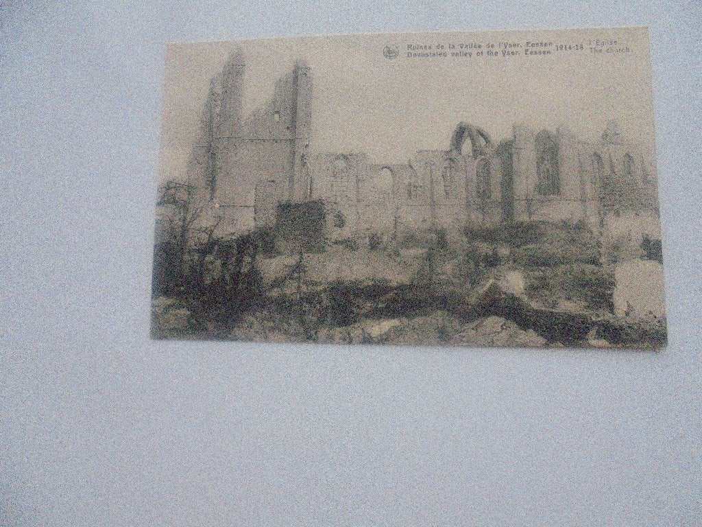 yser-eessen ruines 1914-18 de kerk, Collections, Envoi, Avant 1920, Non affranchie, Flandre Occidentale
