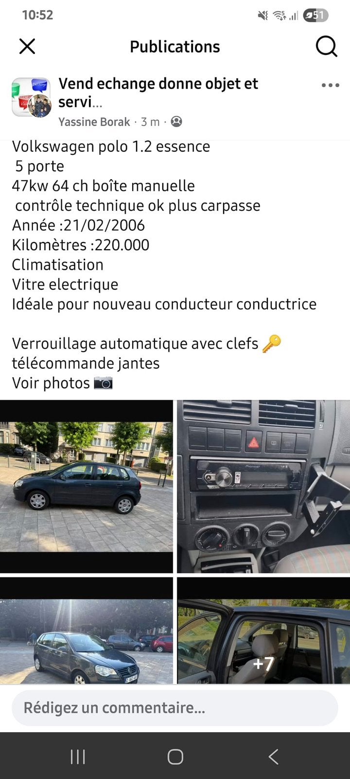 Volkswagen 1.2 essence année 2006, Autos, Achat, Boîte manuelle, Bleu, 5 portes
