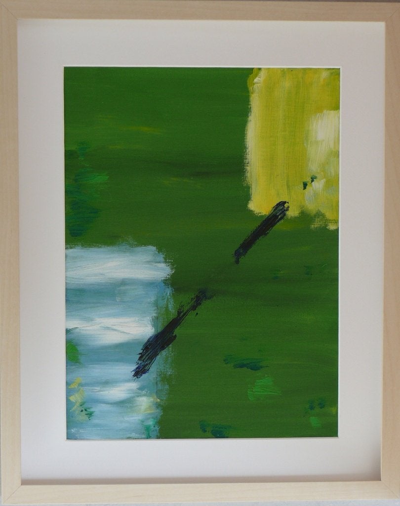 Abstract schilderij, zonder titel, 2025-S1-2V4, Antiek en Kunst, Ophalen