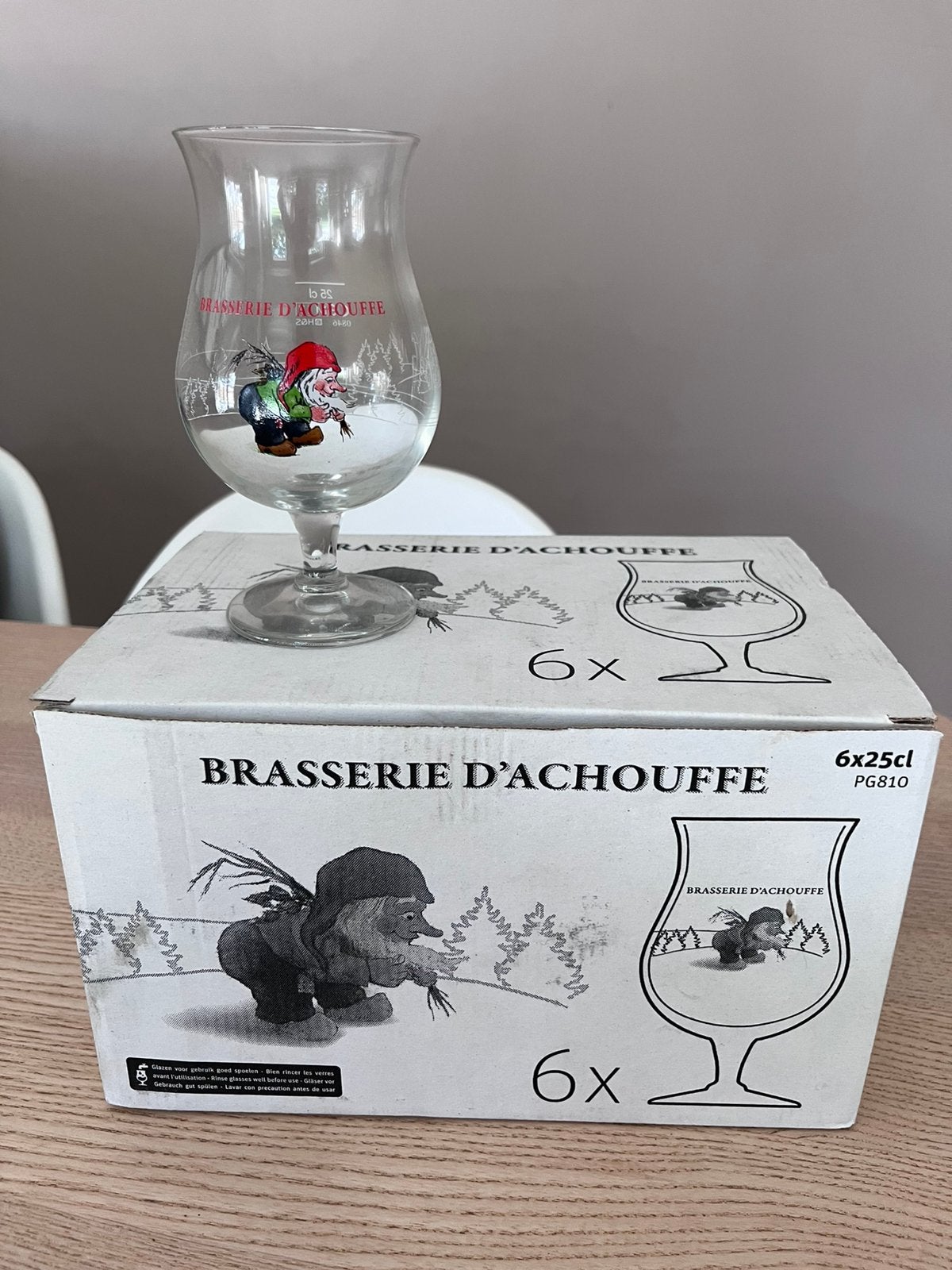 6 verres à bière Chouffe 25cl, Enlèvement, Neuf
