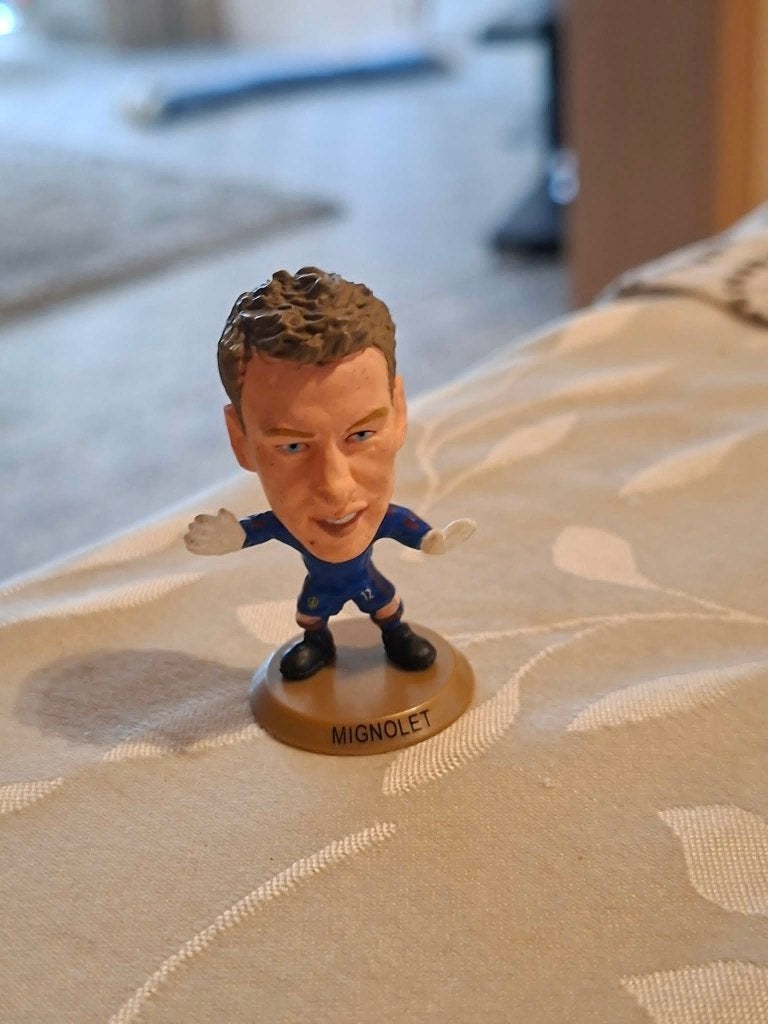 SoccerStarz voetbalpoppetje / Simon Mignolet / Rode Duivels, Ophalen of Verzenden, Zo goed als nieuw, Beeldje of Poppetje