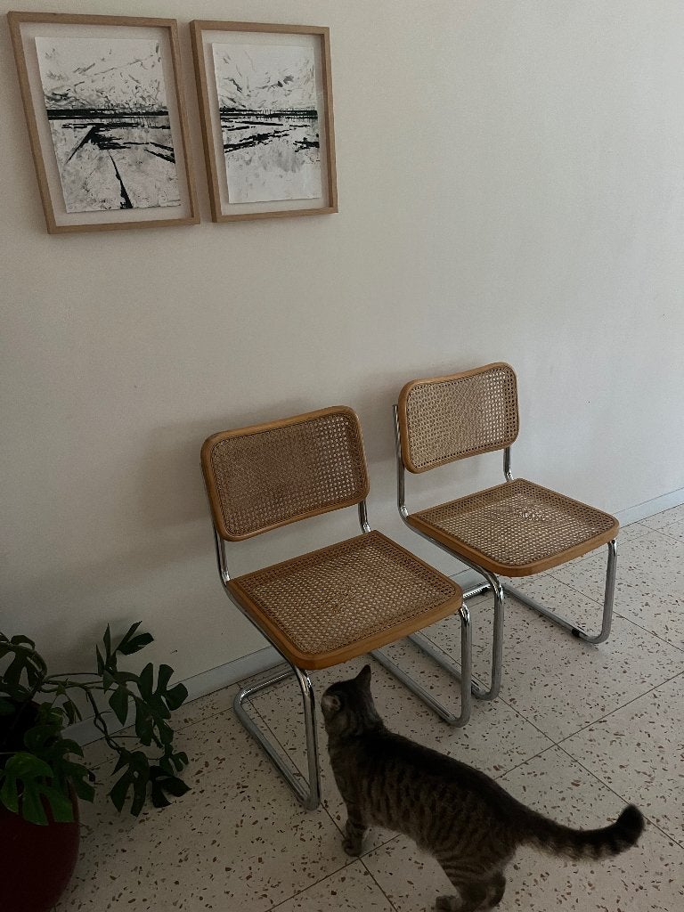 Set vintage webbing stoelen, Ophalen