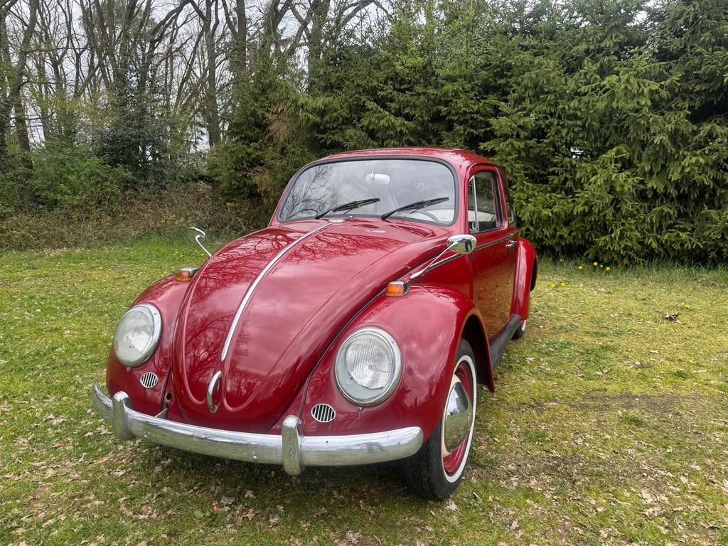 Volkswagen kever 1965, Achterwielaandrijving, Handgeschakeld, Particulier, Rood