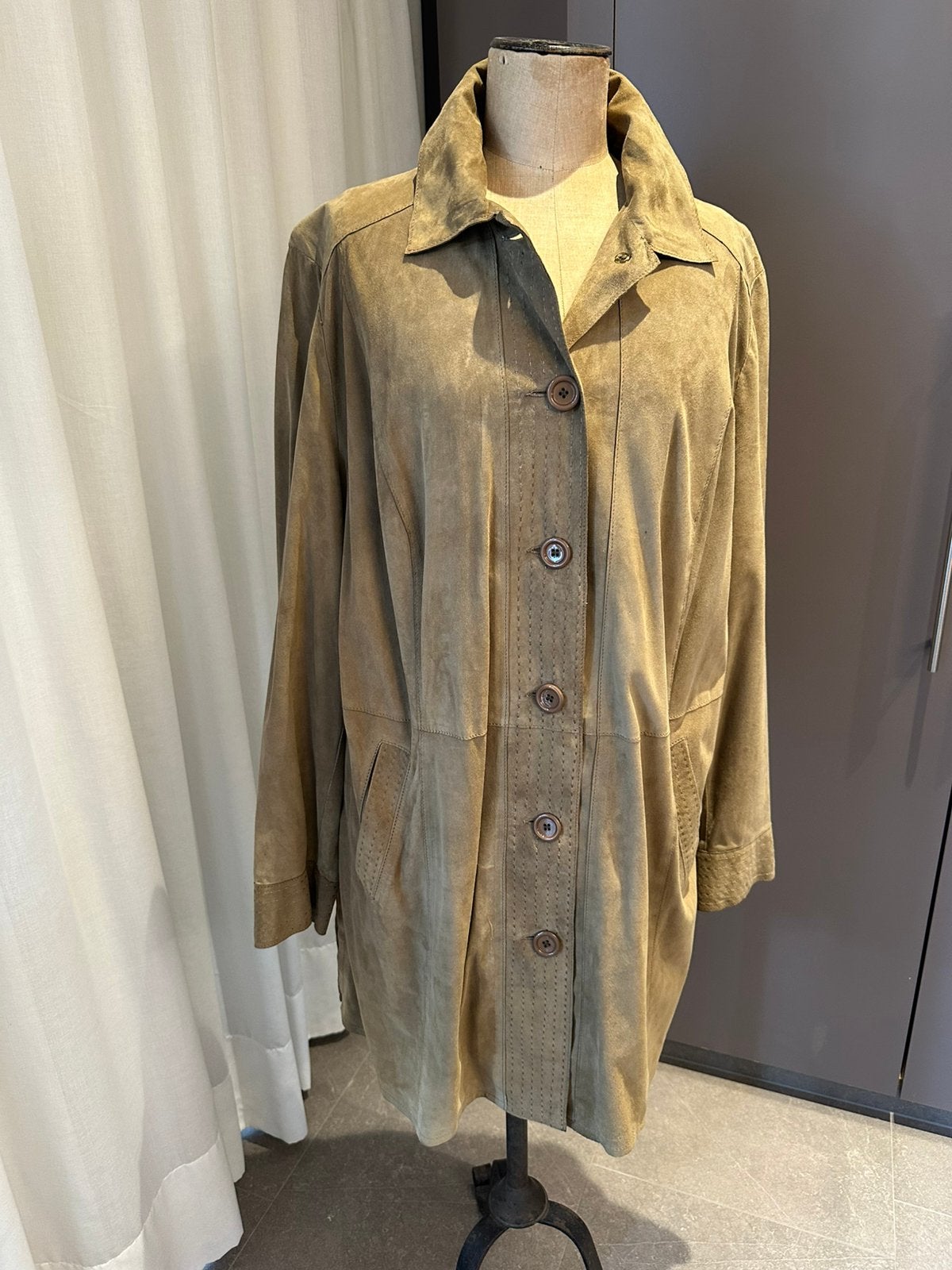 XANDRES, Veste d'été en cuir, taille 50, Enlèvement ou Envoi, Comme neuf, Beige