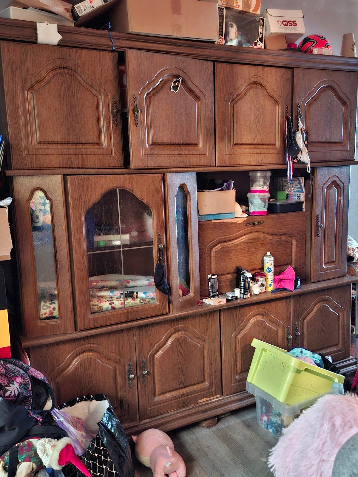 houten kast, Huis en Inrichting, Ophalen, Gebruikt, 200 cm of meer, Eikenhout