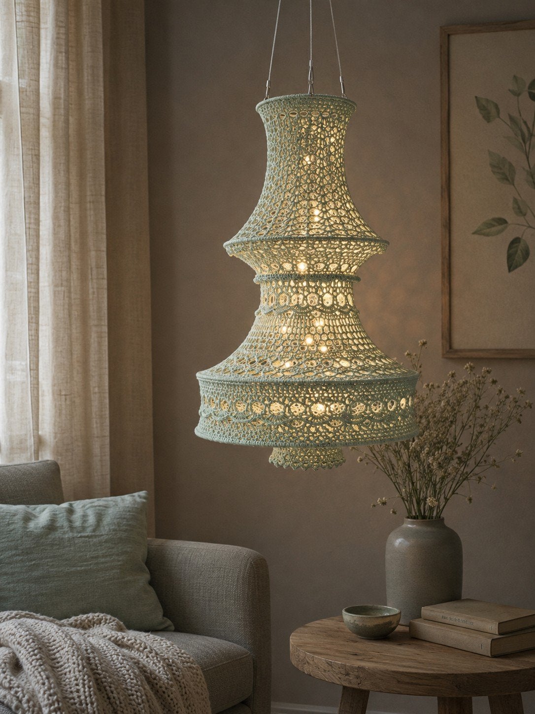 Lamp mintgroen, Textiel, Nieuw, Overige fittingen, Ophalen of Verzenden