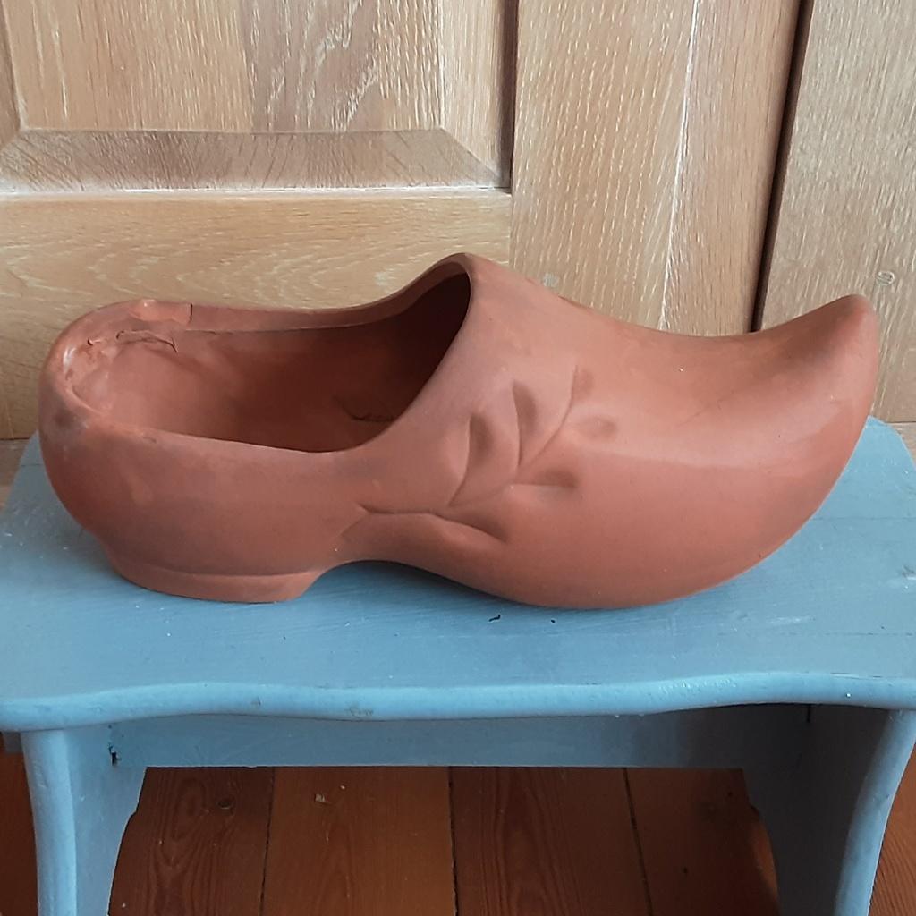 Leuke terracotta bloempot / hangpot / decoratie, L30cm, Ophalen of Verzenden, Gebruikt, Terracotta, Balkon