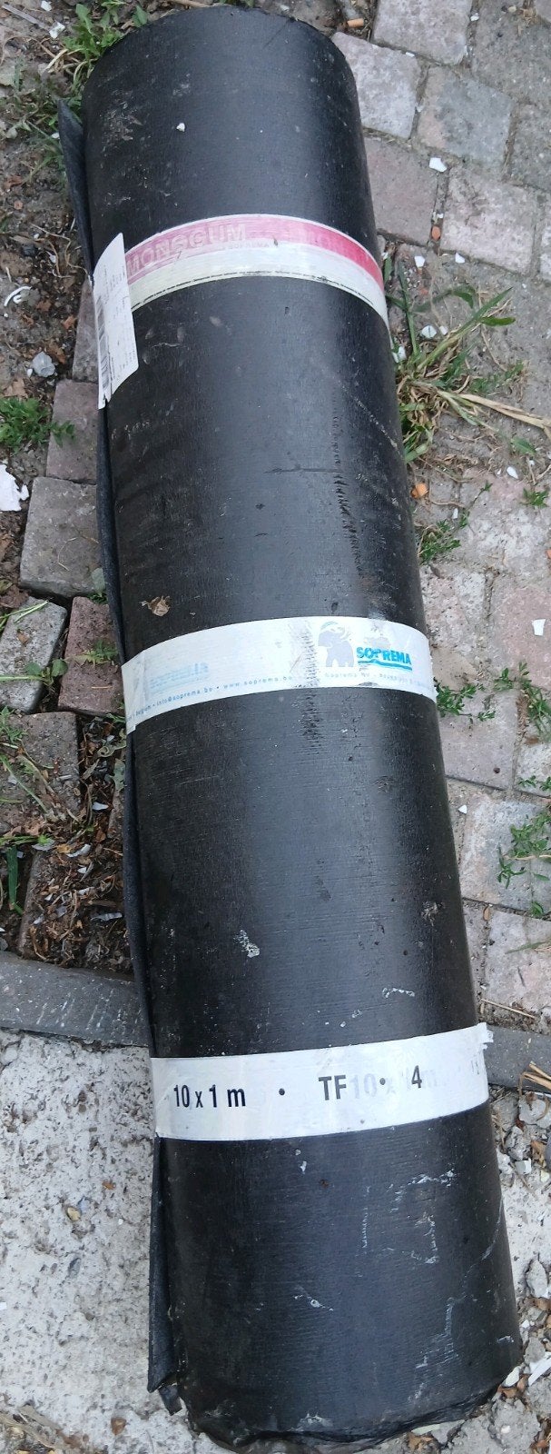Nieuwe rol Soprema roofing / bitumineuze dakbedekking – 10 x, Doe-het-zelf en Bouw, Dakpannen en Dakbedekking, Ophalen