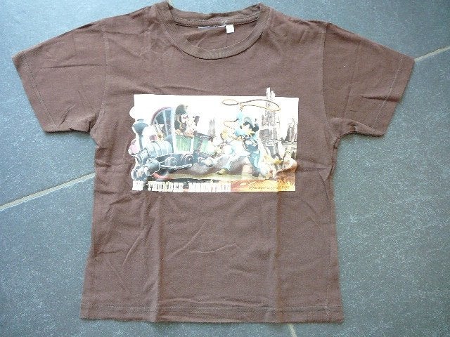 bruin T-shirt van Mickey Mouse, Kinderen en Baby's, Kinderkleding | Maat 128, Gebruikt, Ophalen of Verzenden, Mickey Mouse, Shirt of Longsleeve