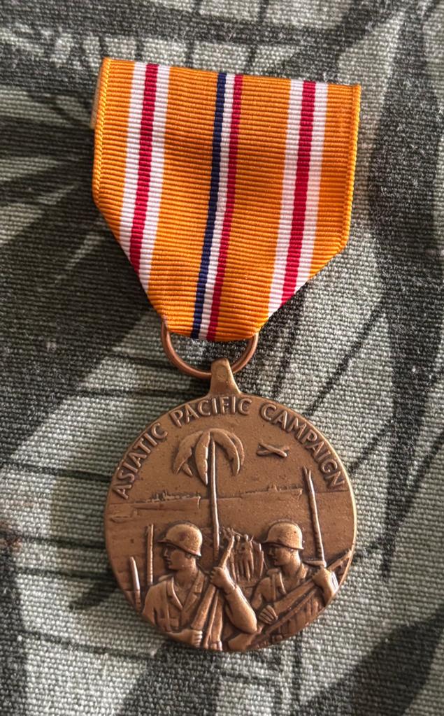 Asiatic Pacific Campaign medaille WO2, Verzamelen, Ophalen, Lintje, Medaille of Wings
